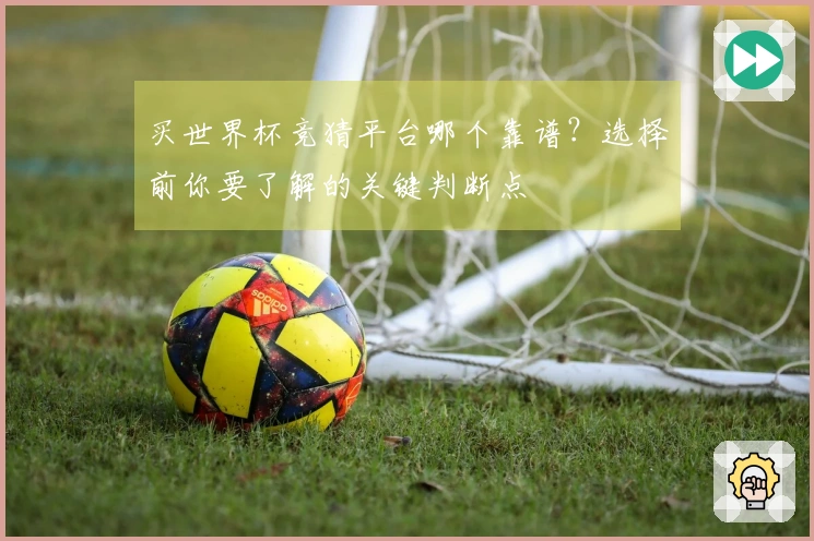 买世界杯竞猜平台哪个靠谱？选择前你要了解的关键判断点